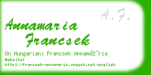 annamaria francsek business card